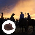 thumbnail image 6 of Western Cowboy Hat Suede Derby Panama Fedora Caps Summer Protection Outdoor Orange, 6 of 7