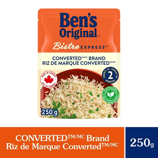 BEN'S ORIGINAL BISTRO EXPRESS CONVERTED Long Grain White Rice, 250g Pouch