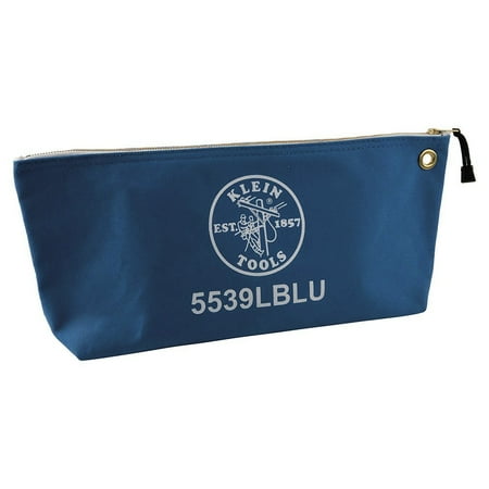 

Klein Tools 5539LBLU 18 in. x 3.5 in. x 8 in. Canvas Zipper Consumables Tool Pouch - Large Blue