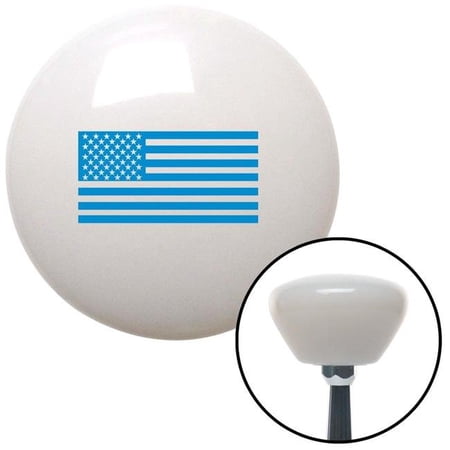American Shifter Blue American Flag White Retro Shift Knob with M16 x 1.5 Insert Shifter Auto Manual Brody