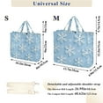 thumbnail image 2 of FORMRS Womens Corduroy Tote Bag Crossbody Shoulder Handbag with Pocket, Blue Snowflake, 2 of 7