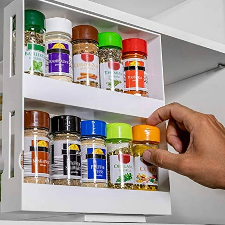 Kitchen Storage Shelf Wall-mounted Punch-Free Spice Rack Multifunctional  Kitchen Shelf Organizer Set Space Aluminum Storage Rack