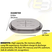 VARTA V500HT 1.2V 510mAh NiMH Battery Compatible with V600HRT, 55750201501