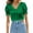 f-Green, variant on QHFBli Women's Dressy Business Casual Blouses Silk Puff Sleeve Tops Summer Outfits V Neck Pleated Work Shirts 2026