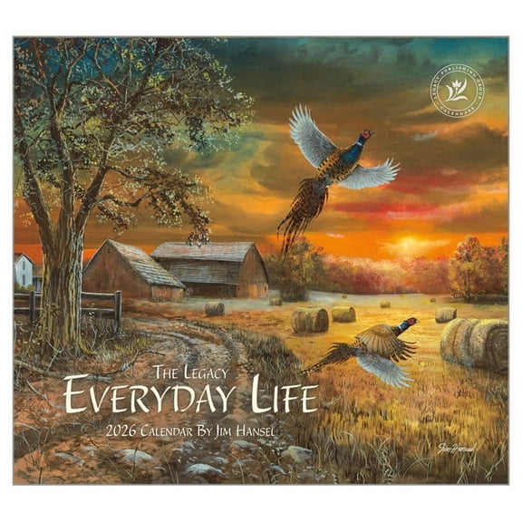 Legacy Publishing Group, Everyday Life by Jim Hansel 2026 Wall Calendar, 13.38'' X 12.13'', 12-Month Calendar with Stapled Binding