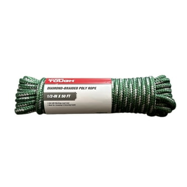 Hyper Tough 1/2 inch x 50 feet Polypropylene Diamond-Braid Rope