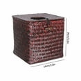 thumbnail image 3 of Barhoo Tissue Box Cover Kleenex Box Covers Square Woven Straw Tissue Box Cover - Decorative Napkin Holder and Pumping Paper Dispenser for Home, Bathroom, and Office 1 Tissue Box, 3 of 6
