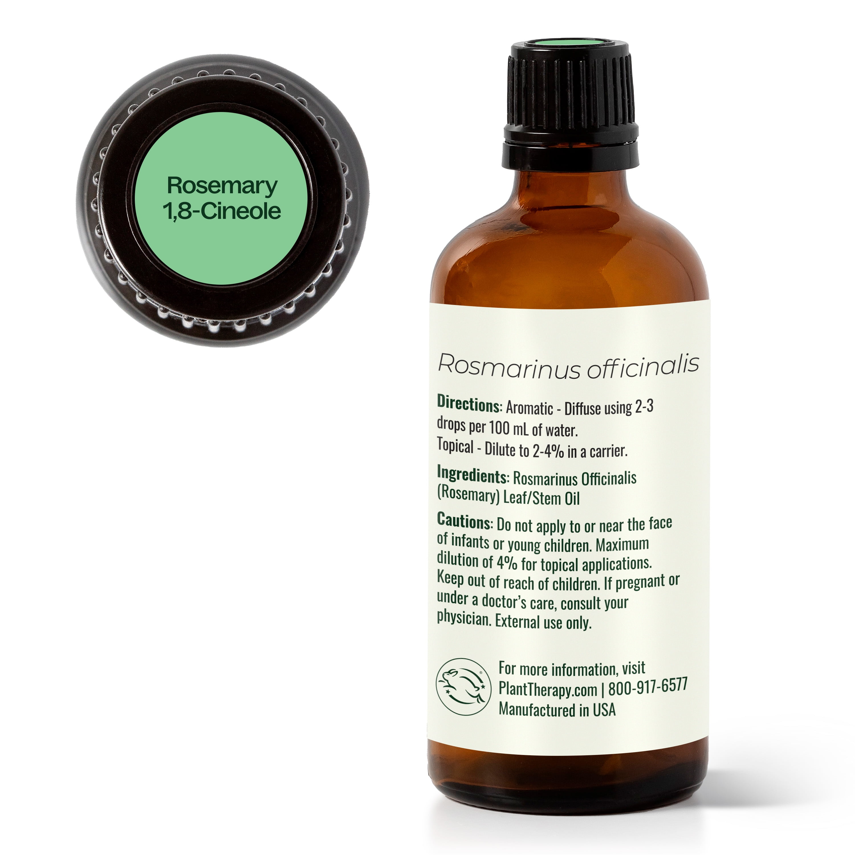 Plant Therapy Rosemary Essential Oil 100% Pure, Undiluted, Natural Aromatherapy 100 mL (3.3 fl oz)