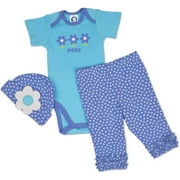 Newborn Girls' 3-piece Bodysuit