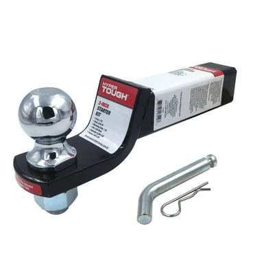 Hyper Tough 2 inch Drop Trailer Hitch Starter Kit with 5/8 inch Pin, Class III, Black, 2 inch Ball