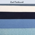 thumbnail image 5 of Cozy Line Navy Blue Striped Boy 100% Cotton 2 Piece Reversible Quilt Set, Twin, 5 of 6