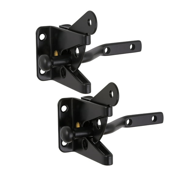 Design House 2-Pack Self-Locking Heavy Duty Gate Latch, Matte Black
