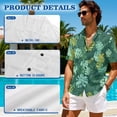 thumbnail image 6 of KUIFORTI Green Palm Leaf Couple Matching Outfits Lightweight Husband and Wife Clothing Washable Mens Shirts Casual with Soft Fabric Fashionable Fit for Honeymoon Trip, 6 of 7