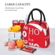 thumbnail image 5 of Easygdp Saying Ho Ho Ho Bolsa de Almuerzo Insulada Grande, Forro de Aluminio, Diseño Espacioso, a Prueba de Fugas, Ideal para Trabajo, Picnics, Viajes y Actividades al Aire Libre, 5 of 6