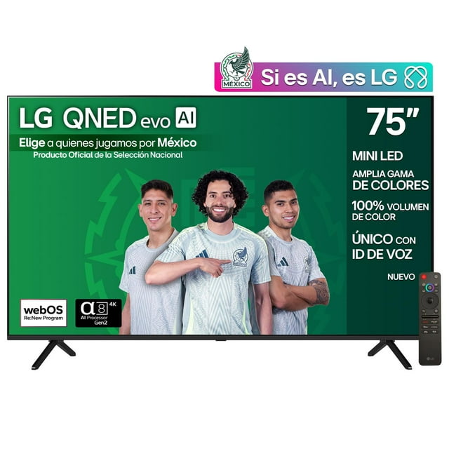 LG Pantalla 75 Pulgadas QNED EVO AI QNED92 4K Smart TV webOS 2025 75QNED92ASA|Sistema Operativo webO