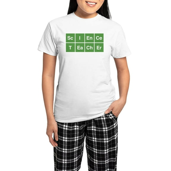 CafePress - Science Teacher Women's Light Pajamas - Women's Short Sleeve Print T-Shirt and Pants Light Cotton Pajama Set