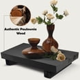 thumbnail image 3 of Lyfe Simple Wood Riser for Decor - Rustic Pedestal Stand - Handmade Small Wood Tray - Soap Tray for Kitchen Sink, Dish Soap Tray, Wood Tray for Bathroom, Wooden Stand for Display (Black, 9 x 6 Inch), 3 of 11