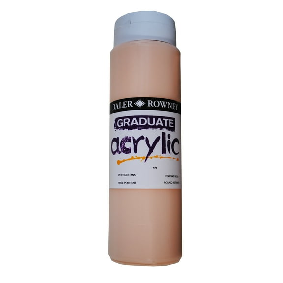 Daler-Rowney Graduate Acrylic, 500ml Bottle, Portrait Pink