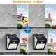 thumbnail image 4 of Outdoor Solar Light, Solar Powered Outdoor Motion Sensor Light, 3 Modes [1 Pack 144 LEDs] Waterproof Outdoor Solar Lights Wireless Outdoor Wall Lamp f, 4 of 5