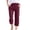 z-Wine1134, variant on FINALGANG Women's Casual Trousers Solid Color Elastic Waisted Drawstring Relaxed Fit Capris Pants With Pockets For Daily Outdoor Activities Stylish Pants