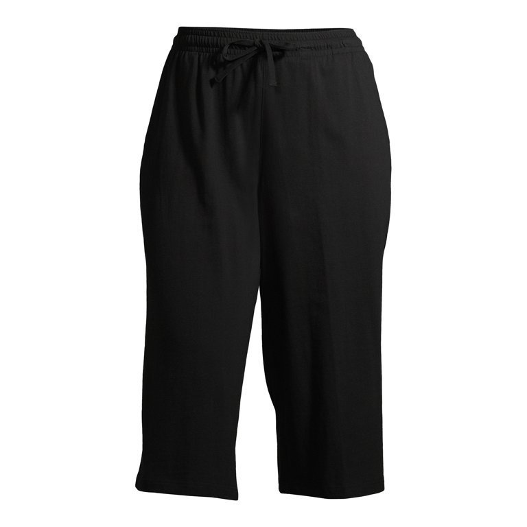 Terra Sky Women's Plus Size PullOn Knit Capris