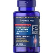 Puritan's Pride Triple Strength Glucosamine, Chondroitin & MSM Joint Soother - 60 Caplets