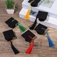 thumbnail image 5 of Tnobhg 20Pcs Felt Mini Graduation Bachelor Hat with Tassels Celebrations Graduation Wine Bottle Topper Graduation Party Supplies, 5 of 7