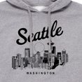 thumbnail image 2 of Instant Message - Seattle Washington - Men's Pullover Hooded Fleece Sweatshirt, 2 of 6