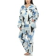 thumbnail image 2 of White Mark Fashion's Plus Size Printed Satin Pajama Set, 2 of 6