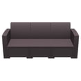 thumbnail image 3 of Luxury Commercial Living 55" Brown Outdoor Patio Sofa with Natural Beige Sunbrella Cushion, 3 of 9