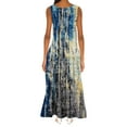 thumbnail image 4 of Robes pour Femmes Été 2023 Mode Femme Col en V Sans Manches Soirée d'Été Fête Imprimé Dames Poche Gilet Longue Robe Robes pour Femmes 2023 Formel en Liquidation, 4 of 6