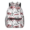 thumbnail image 1 of Kdxio Monkey Pattern Casual Student Backpack Lightweight Daypack Laptop Compartment Travel School Ergonomic Canvas Multi Pocket Design-One Size, 1 of 5