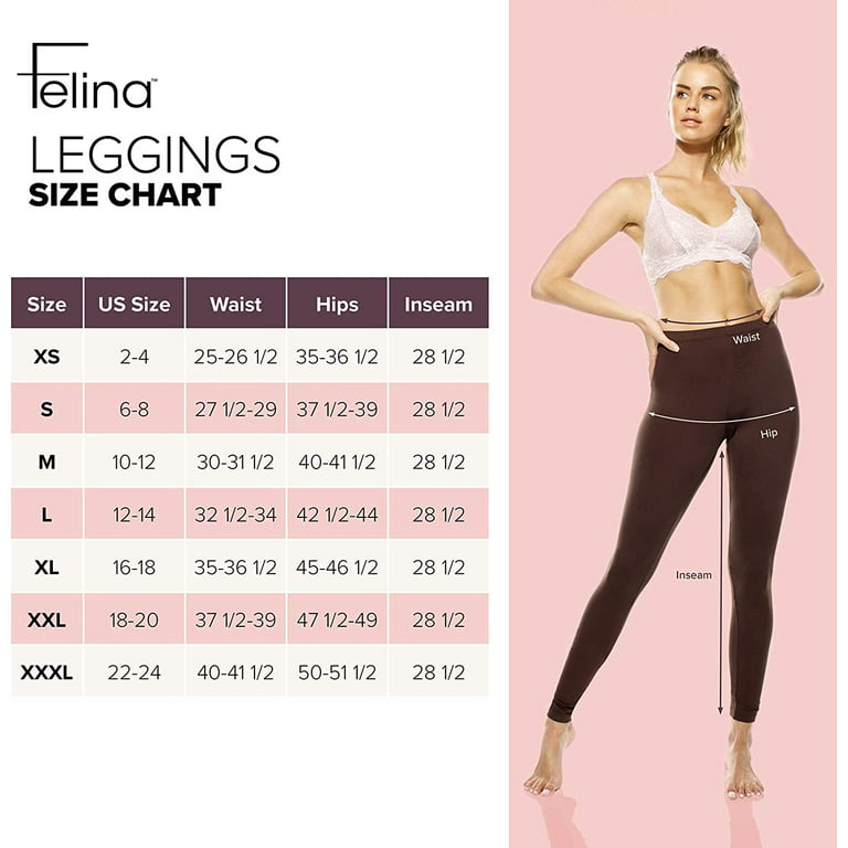 Felina Cotton Modal Leggings (2-Pack) Extra Lightweight Breathable Leggings  for Women, Lounge Pants, Style: C2201 (Medium Heather Grey, Large) 