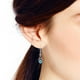 thumbnail image 2 of AeraVida Aretes Colgantes de Plata de Ley con Incrustaciones de Lágrimas de Turquesa Azul Ornamentales de Estilo Vintage para Mujer, Accesorios, Joyería de Aniversario, Regalo, 2 of 5
