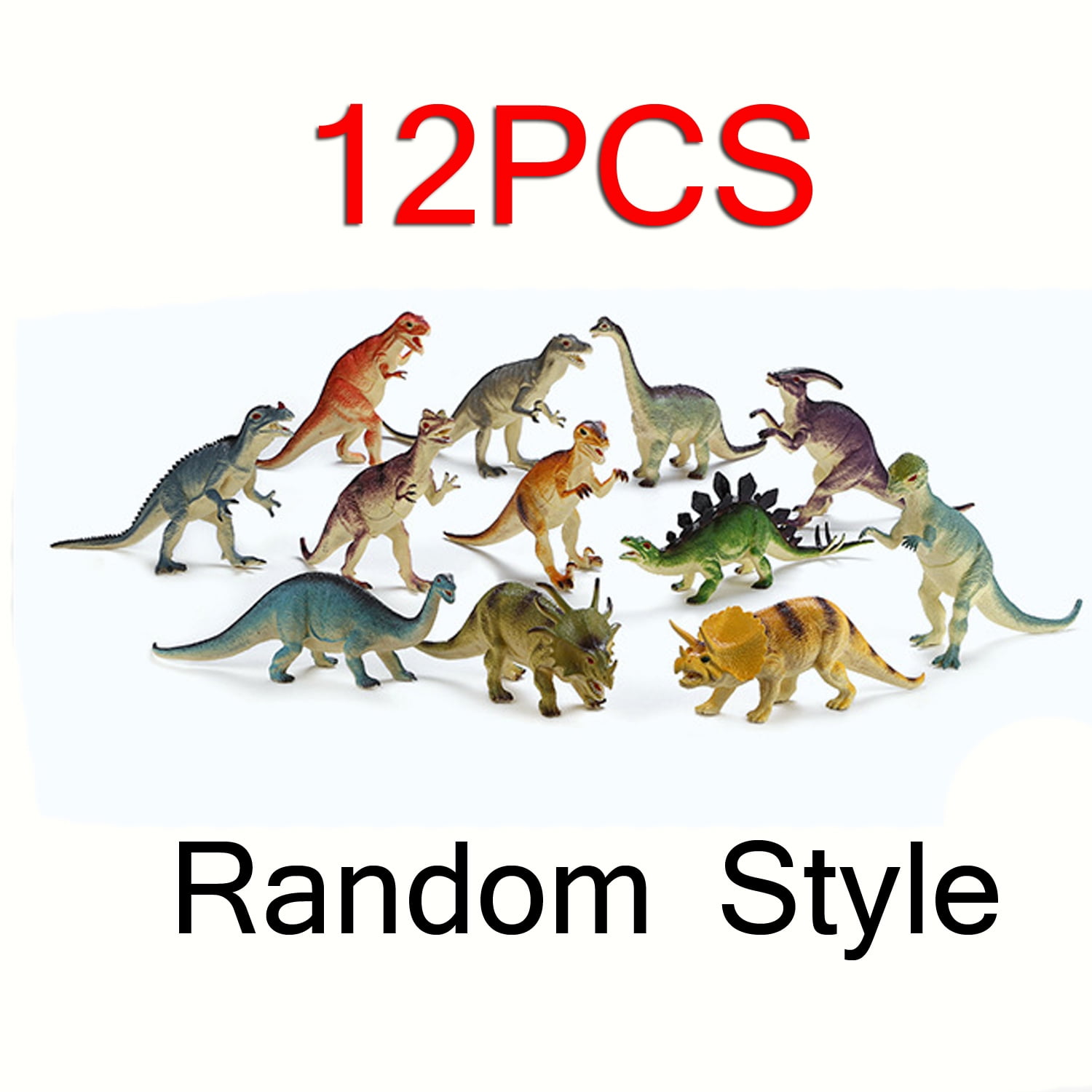 12Pack Mini Dinosaur Figure Toys, Plastic Dinosaur Toy Set for Kids Toddler Birthday Christmas
