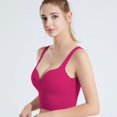 thumbnail image 1 of Ropa interior deportiva con copa fija, ajustable, antiflacidez, hermosa espalda, para mujer, para yoga, correr, a prueba de golpes, texto deportivo, 1 of 6