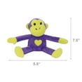 thumbnail image 3 of Mighty Jr Safari Monkey Purple Durable Plush Squeaky Dog Toy, 2 Pack, 3 of 8
