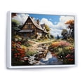 thumbnail image 2 of Designart "Countryside Cottage Garden Collage II" Landscapes Floater Framed Canvas Wall Art, 2 of 7
