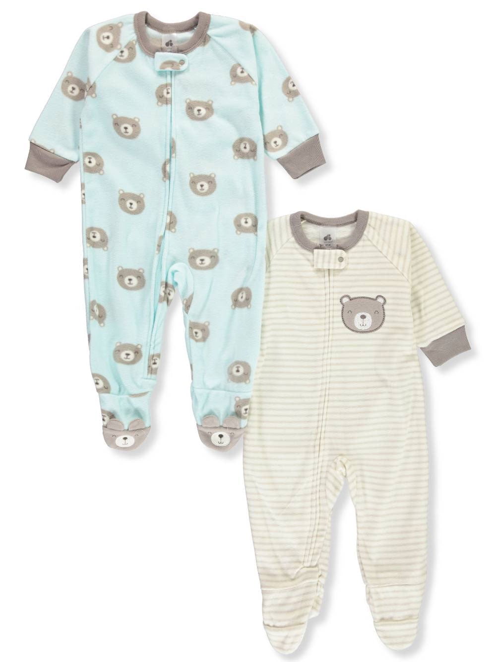 Just Born Just Born Baby Boys' 2Pack 1Piece Footed Pajamas (Infant