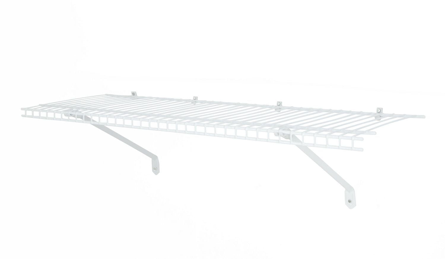 Mainstays Wire White 3-Feet Shelf Kits,  Perfect Accessories Storage for Closet Room, Laundry Room, Wall Mounted, Vinyl white coated wire shelf