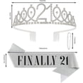 thumbnail image 6 of FINALLY 21 Birthday Sash and Crown for Girls Women Finally 21 Birthday Sash and Rhinestone Tiara Set for Girls Happy Birthday Crowns for Women Happy 21st Birthday Decorations for Her 21st Birthday, 6 of 7