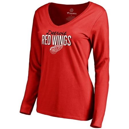 Detroit Red Wings Women's Nostalgia Long Sleeve T-Shirt - (Best Detroit Red Wings Fights)