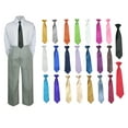 thumbnail image 1 of 3PC Shirt Gray Pants Nectie Set Baby Boy Toddler Kid Formal Suit Sm-7, 1 of 4