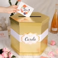 thumbnail image 4 of PKGSMART Card Box, Gold Card Receiving Box, Card Box Holder for Wedding, Baby Shower, 14x12x12 inch, 4 of 7
