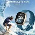 thumbnail image 3 of KOMI Compatible with Fitbit Sense Bands/Fitbit Versa 3 Band/Fitbit Versa 4 Bands for Women/Fitbit Sense 2 Band Women,8 Pack Soft Sport Wristbands Replacement Strap for Fitbit Sense Smart Watch,Small, 3 of 8