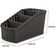 thumbnail image 2 of Wifehelper, caja de almacenamiento de escritorio de ratán de múltiples rejillas, soporte para cosméticos, organizador de escritorio, contenedor de accesorios para el hogar (gris oscuro), 1 Uds. JAMW Sencillez, 2 of 5