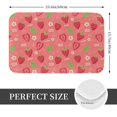 thumbnail image 2 of Sikiie Strawberry Floral Print Flannel Anti-slip Floor Mat 16x24in, Thickened Dustproof Entrance Door Mat Floor Mat for Kitchen, Bathroom, Laundry Room, 2 of 7
