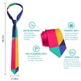 thumbnail image 5 of Colorful Abstract Tie & Skinny Tie Bundle: Modern Pop Art Necktie, Stylish and Comfortable, 5 of 5