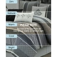 thumbnail image 5 of LANCO MODERN LIFESTYLE Queen Comforter Set, Black Grey, Luxury Geometric Jacquard, All Seasons, 7 Pieces Bedding Set, Matching Shams, Bedskirt, Decorative Pillows, 5 of 7