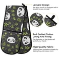 thumbnail image 4 of Dailycode Double Sided Oven Mitt with Loop Heat Resistant Kitchen Long Potholders 7" x 35" Cute Panda Face and Leaf, 4 of 6